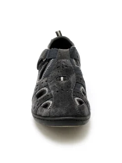 Femme Pédiconfort Babies à scratch cuir et textile