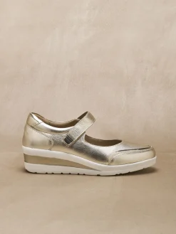 Femme Pédiconfort Babies cuir à scratch semelle compensée