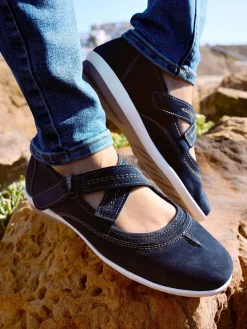 Femme Pédiconfort Babies cuir brides croisées