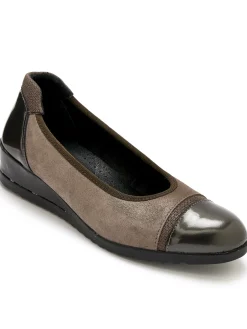 Femme Pédiconfort Ballerine cuir bout et talon vernis