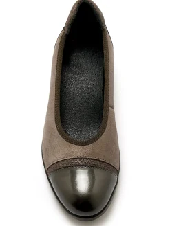 Femme Pédiconfort Ballerine cuir bout et talon vernis