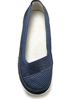 Femme Pédiconfort Ballerines cuir et textile aéré