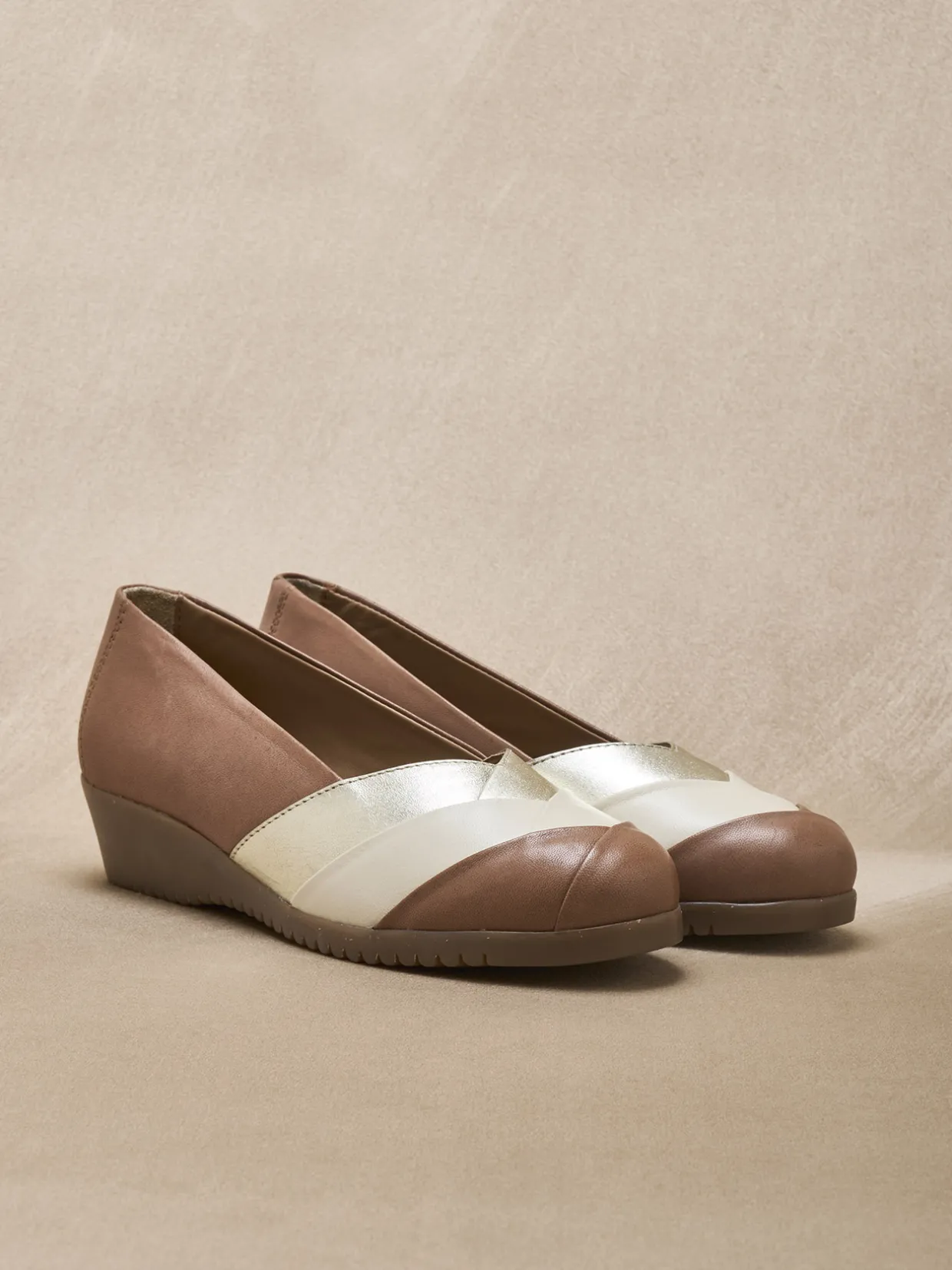 Femme Pédiconfort Ballerines cuir tricolore