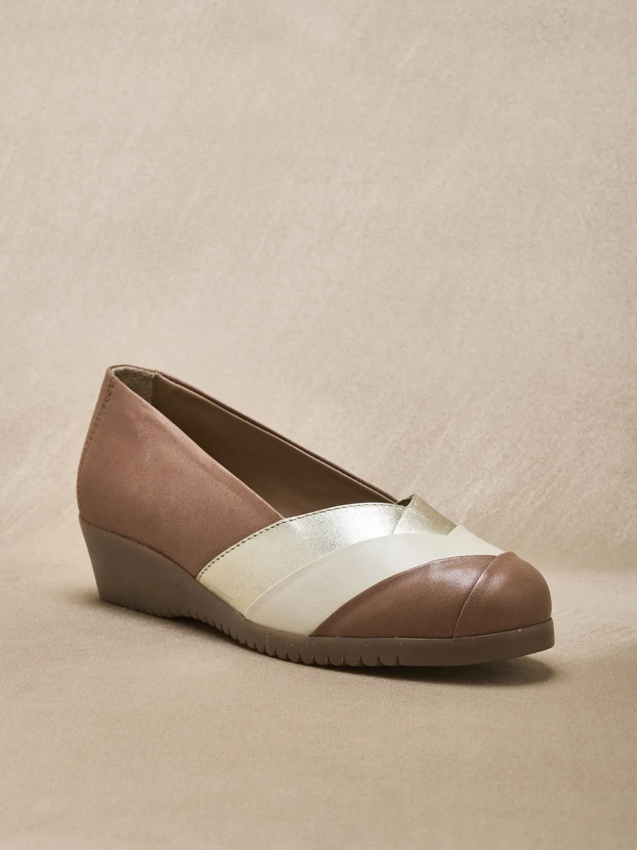 Femme Pédiconfort Ballerines cuir tricolore