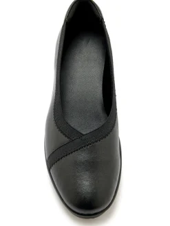 Femme Pédiconfort Ballerines tout cuir élastiquées