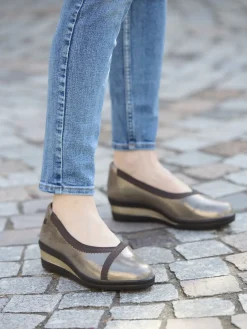 Femme Pédiconfort Ballerines tout cuir élastiquées