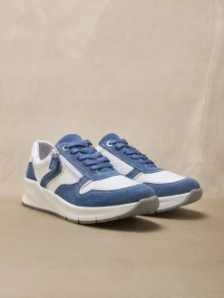 Femme Pédiconfort Baskets bicolores avec zip côté