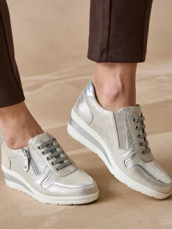 Femme Pédiconfort Baskets cuir à aérosemelle®