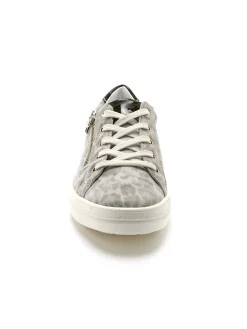 Femme Pédiconfort Baskets cuir avec zip et lacets