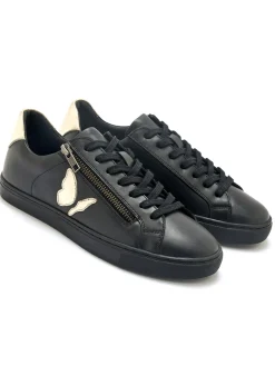 Femme Pédiconfort Baskets cuir motif papillon