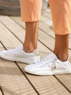 Femme Pédiconfort Baskets cuir motif papillon