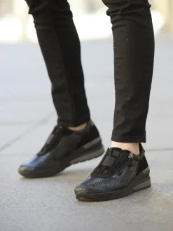 Femme Pédiconfort Baskets élastiquées et zippées