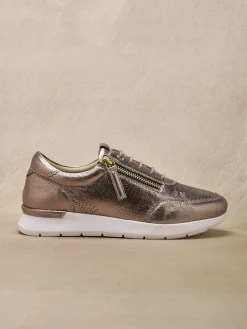 Femme Pédiconfort Baskets zip et lacets semelle amovible