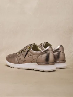 Femme Pédiconfort Baskets zip et lacets semelle amovible