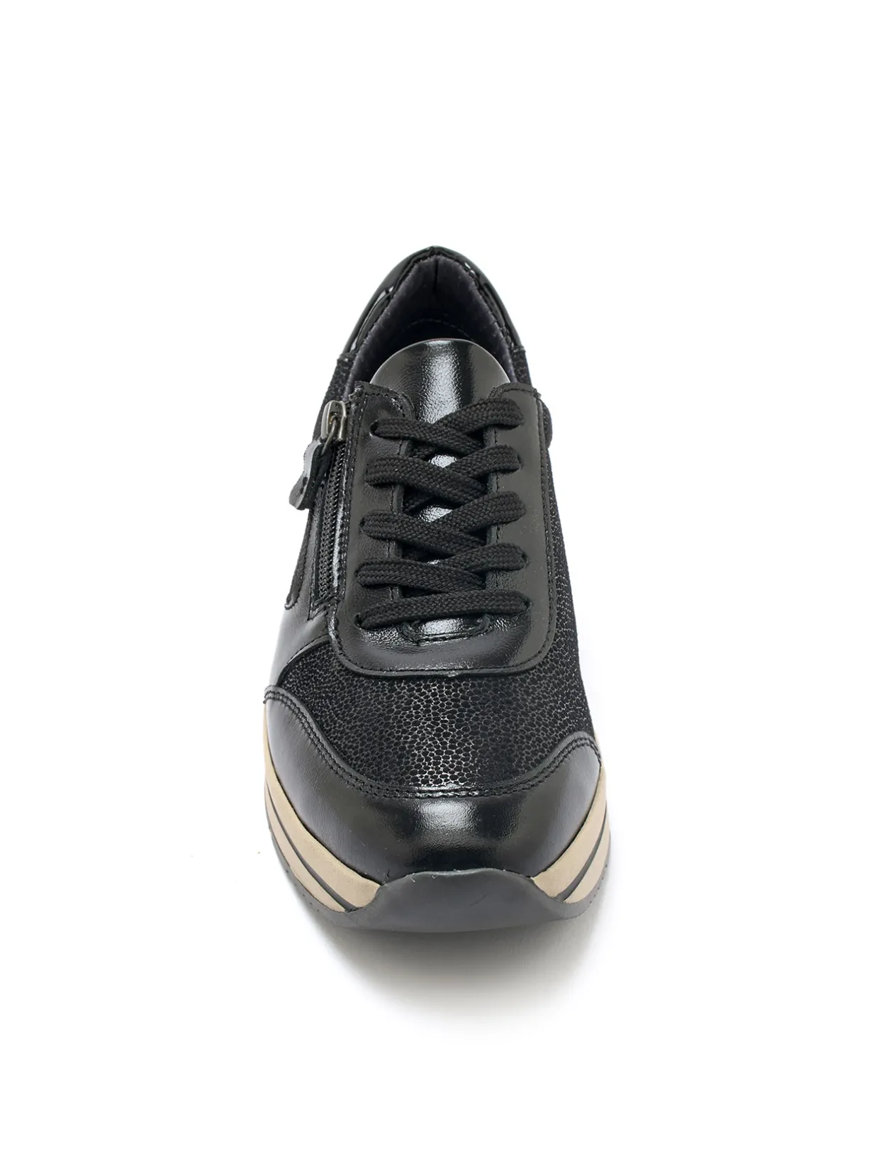 Femme Pédiconfort Baskets zip et lacets semelle amovible