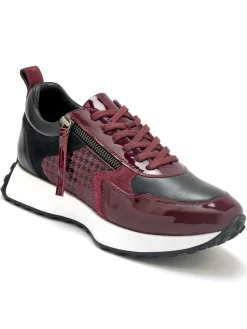 Femme Pédiconfort Baskets zippées cuir lisse et verni