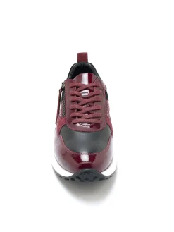 Femme Pédiconfort Baskets zippées cuir lisse et verni