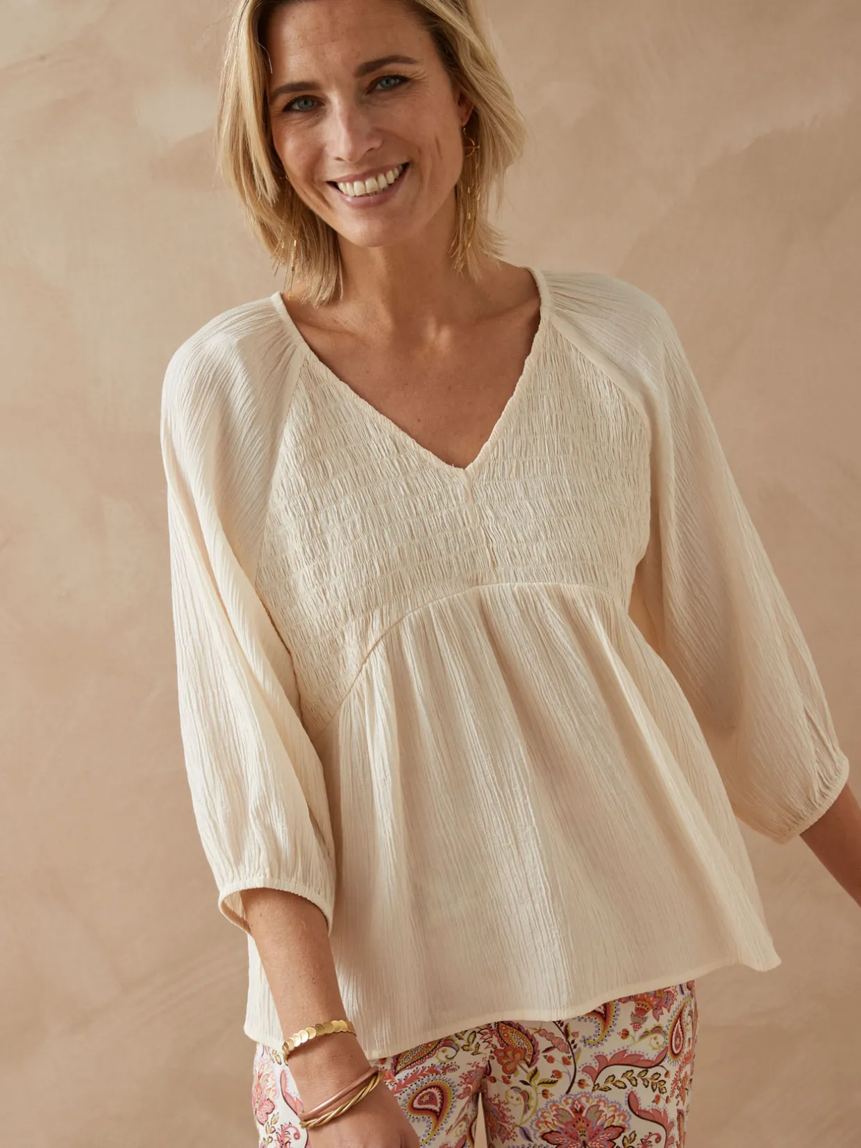 Femme Daxon Blouse à smocks