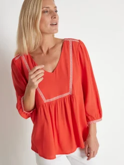 Femme Daxon Blouse ample en crêpe