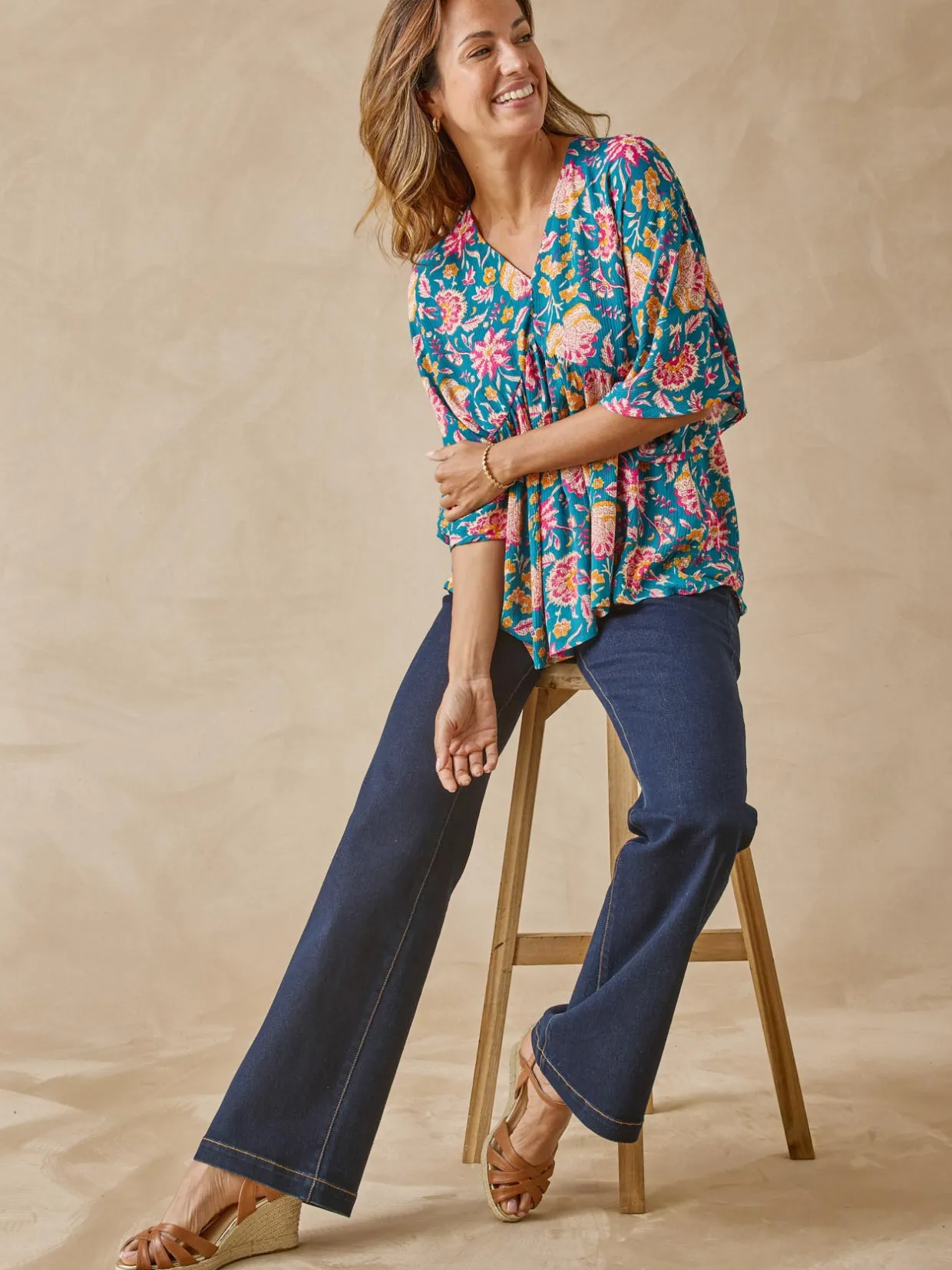 Femme Daxon Blouse ample en crêpe fluide