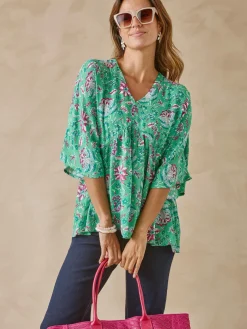 Femme Daxon Blouse ample en crêpe fluide