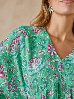 Femme Daxon Blouse ample en crêpe fluide