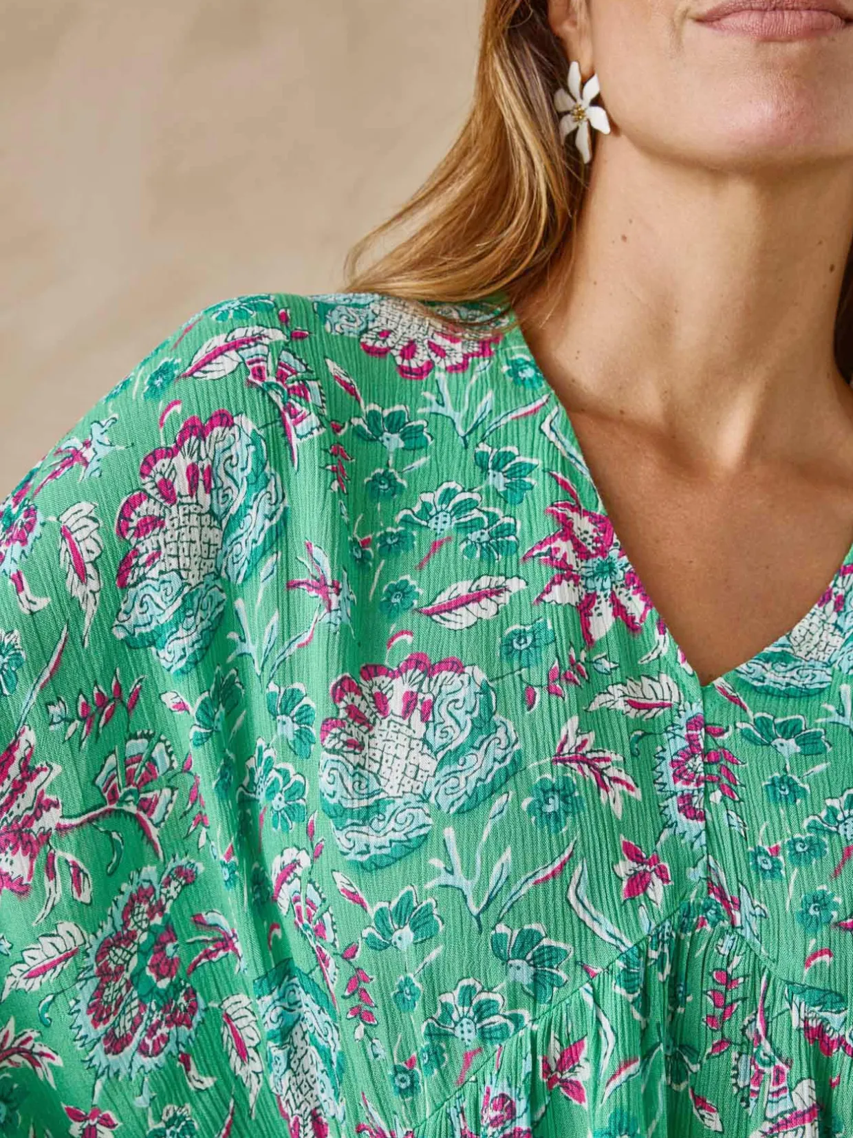 Femme Daxon Blouse ample en crêpe fluide