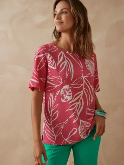 Femme Daxon Blouse crêpe manches chauve-souris