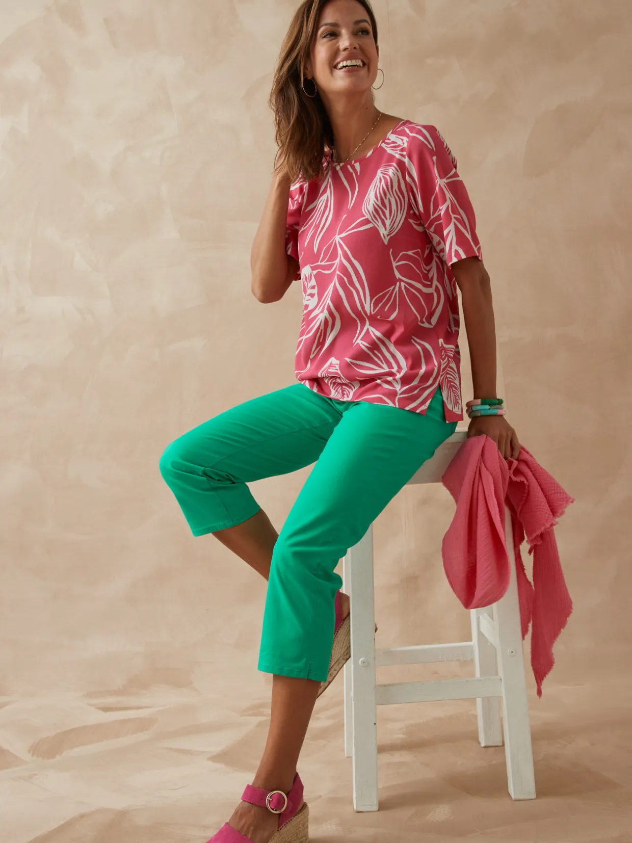 Femme Daxon Blouse crêpe manches chauve-souris