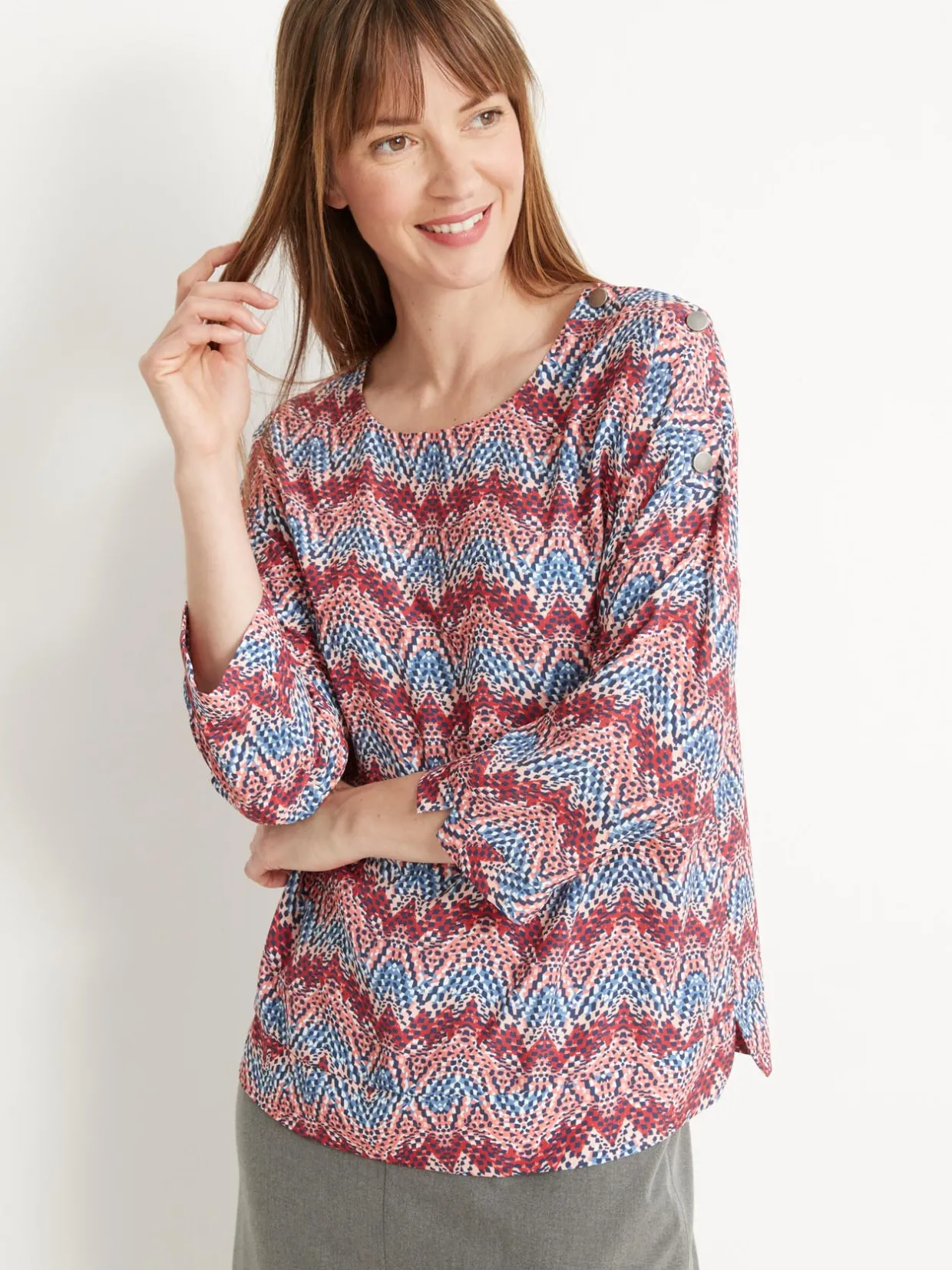 Femme Daxon Blouse en crêpe fluide