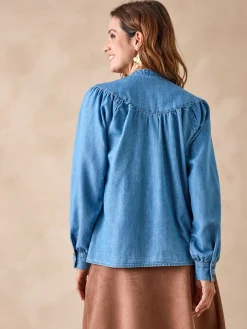 Femme Daxon Blouse en denim fluide