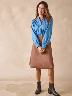 Femme Daxon Blouse en denim fluide