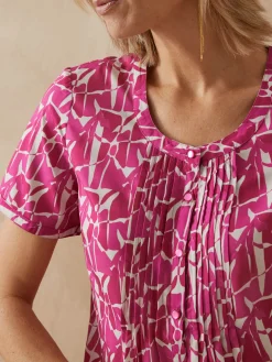 Femme Daxon Blouse en microfibre manches courtes