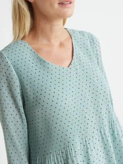Femme Daxon Blouse en voile au plissé permanent