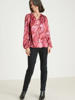 Femme Daxon Blouse fluide encolure V