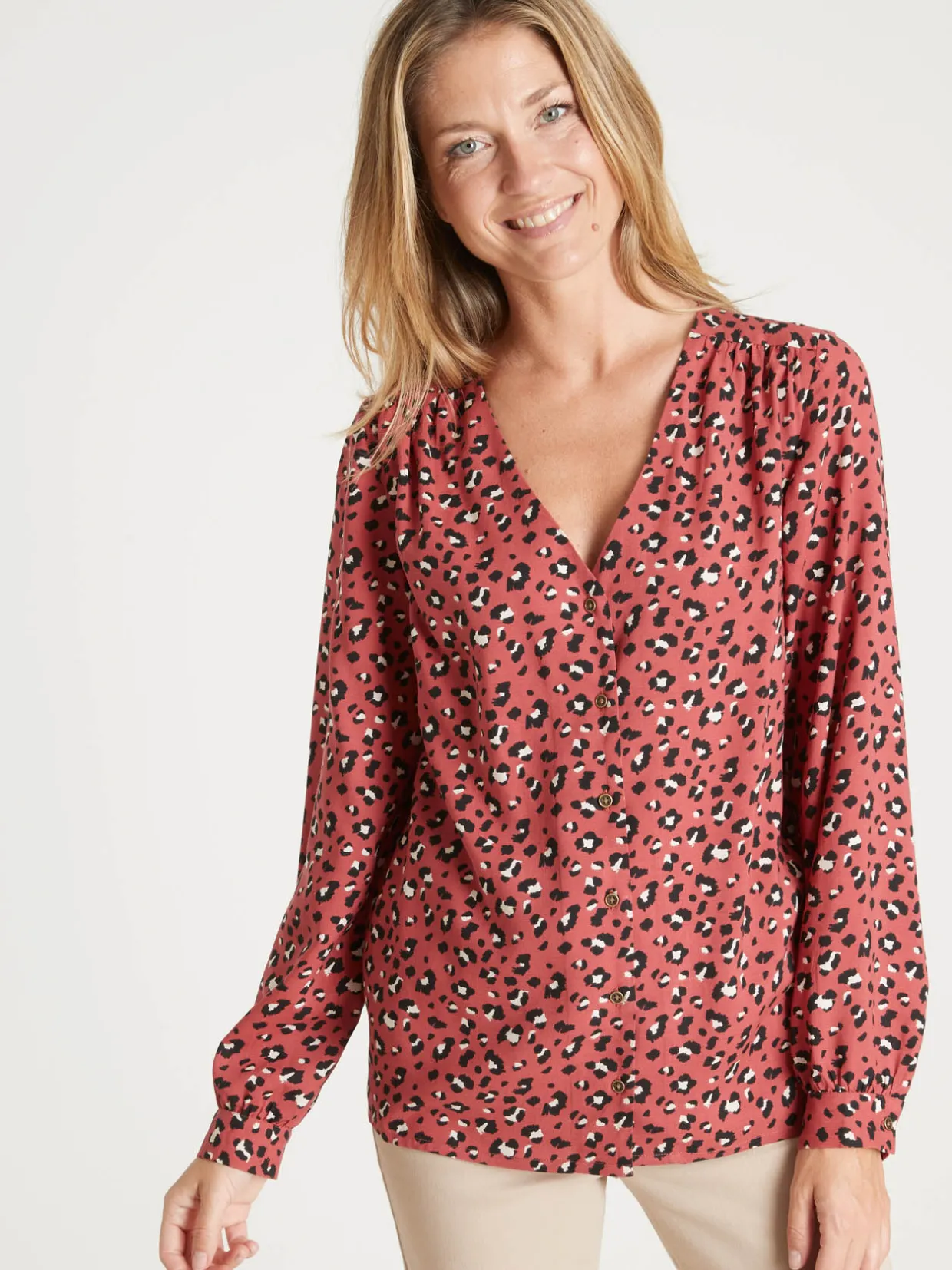 Femme Daxon Blouse fluide encolure V