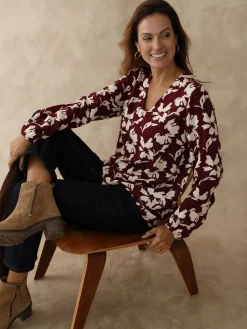 Femme Daxon Blouse fluide encolure V