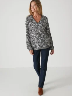 Femme Daxon Blouse fluide encolure V