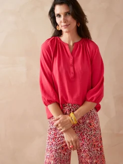 Femme Daxon Blouse fluide manches bouffantes