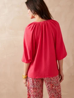 Femme Daxon Blouse fluide manches bouffantes