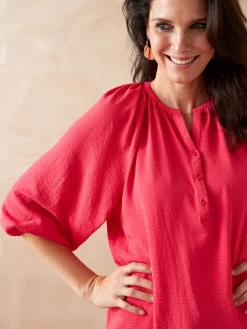Femme Daxon Blouse fluide manches bouffantes