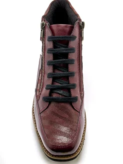 Femme Pédiconfort Boots à lacets cuir doublées suédine