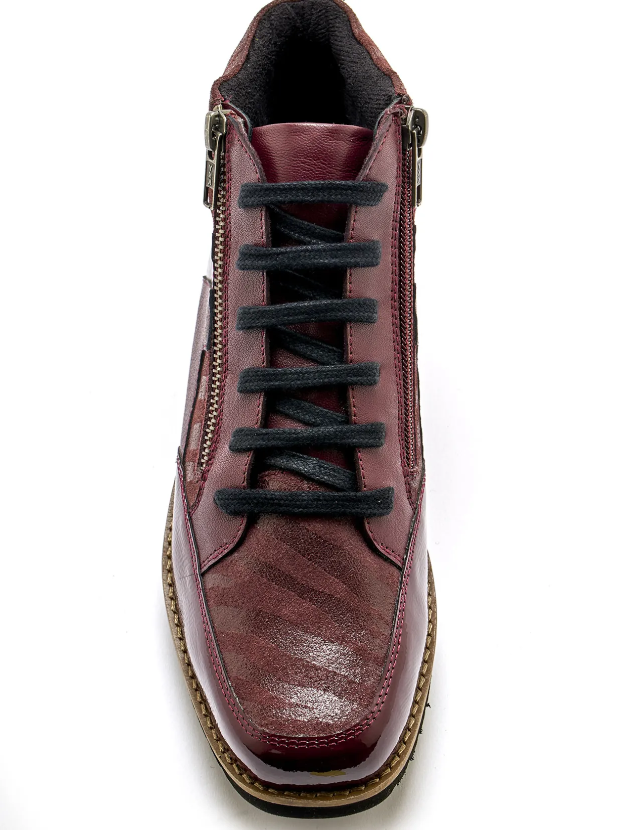 Femme Pédiconfort Boots à lacets cuir doublées suédine