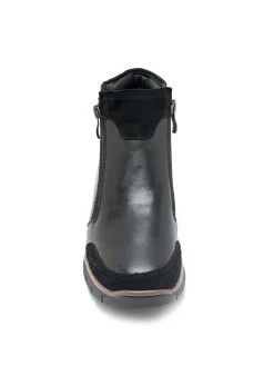 Femme Pédiconfort Boots compensées zippées