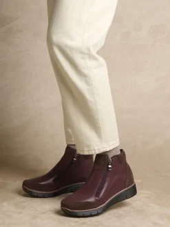 Femme Pédiconfort Boots compensées zippées