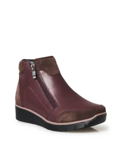 Femme Pédiconfort Boots compensées zippées