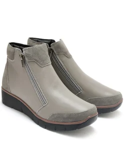 Femme Pédiconfort Boots compensées zippées