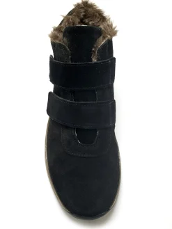 Femme Pédiconfort Boots cuir velours à scratchs