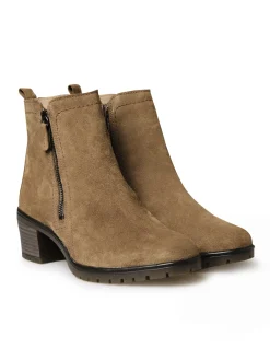 Femme Pédiconfort Boots cuir velours largeur confort