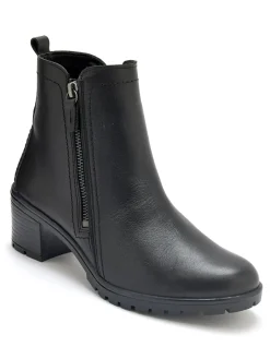 Femme Pédiconfort Boots dessus cuir extra larges